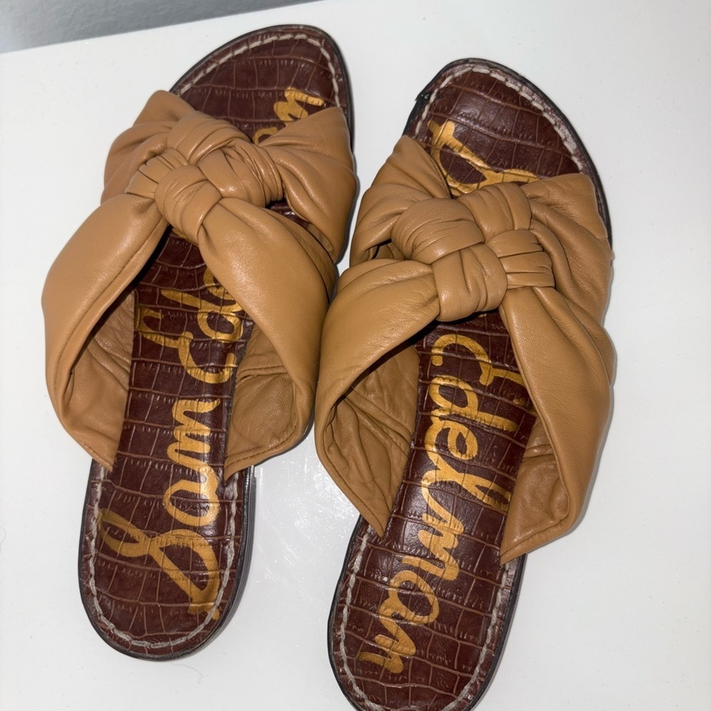 Sam Edelman Womens Garson Leather Slip On Slide Sandals - Picture 13 of 15
